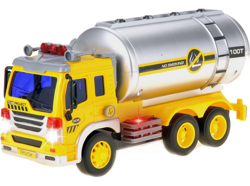 Powertrc Push & Go Friction Powered Oil Truck Toy With Li...