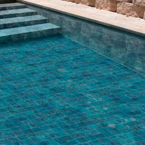 Imagen 5 de 10 de Cerámica Samoa Azul Caja X 1,95 Revestimiento Para Piscinas