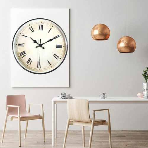 Retro Reloj De Pared Números Para Sala De Fácil De Leer.