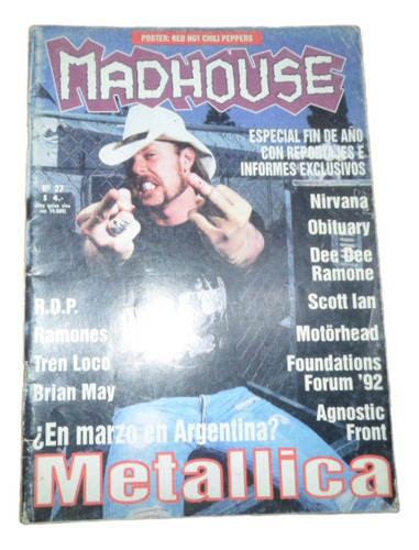 Madhouse 27 Metallica Ramones Nirvana Motorhead Kamikaze (Usado)