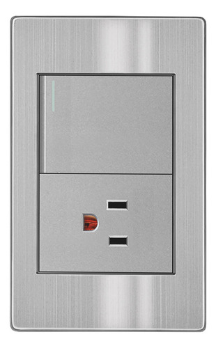 Placa Contacto Sencillo Y Apagador De 1 Interruptor 3 Vias 90-277vca Acero Inoxidable Gris 77x124mm Artlite Apl-105 Paquete 50 Piezas