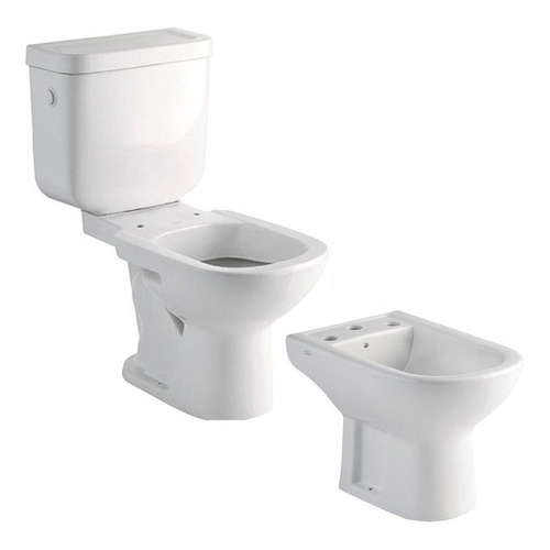 Combo Baño Bari Ferrum Bidet Inodoro Largo Deposito Cs6097 *