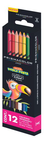 Colores Doble Punta 4.0mm Prismacolor Junior 6pza 12 Colores Trazo 12 Colores