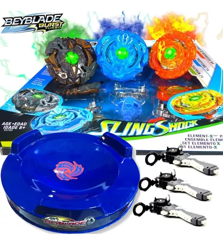 Beyblade Burst Turbo Slingshock - Kit de Batalha Rail Rush - Beyblade