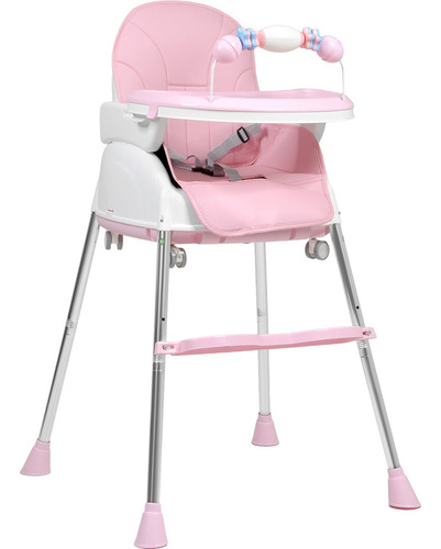 Silla Alta Periquera 3 En 1 Bebe Ajustable Comer Rosa Periquera Rosa
