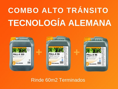 Imagen 2 de 5 de Hidrolaqueado Combo Pallmann X-96 Pisos Madera (60m2)