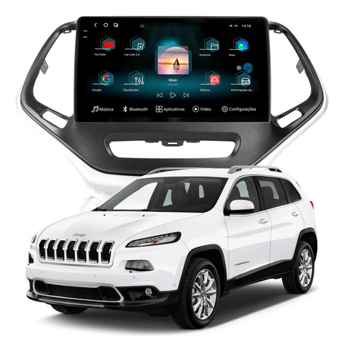 Multimídia Aikon Fóton G3 Cherokee 2014 Acima 12+256gb 10p