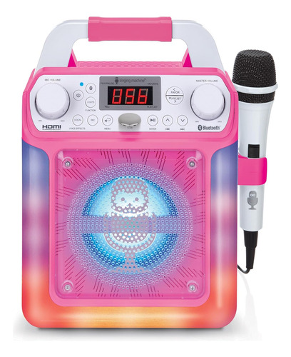 Sistema De Karaoke Portátil, Rosa (sml 652p)