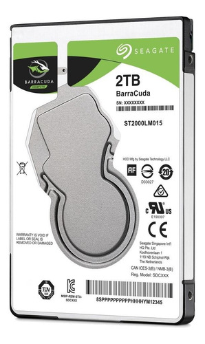 Imagen 2 de 2 de Disco duro interno Seagate Barracuda ST2000LM015 2TB verde