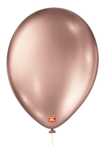 Balões 09 Metallic Com 25un Rose Gold 1085320525 - São Roque