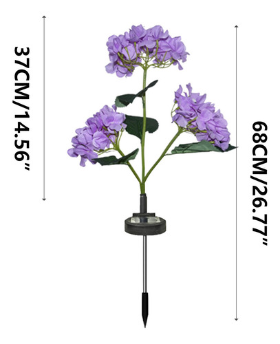Lámpara U 7010 Con 3 Cabezales Con Forma De Hortensia Simula