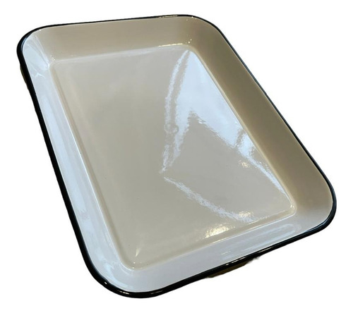 Imagen 1 de 3 de Fuente Enlozada Rectangular Cocina Deco Vintage