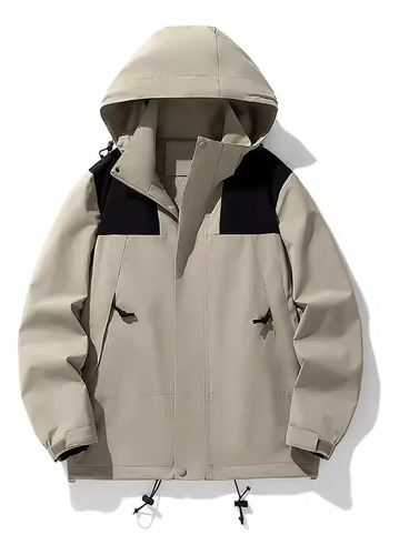 Chaqueta De Escalada Con Capucha Extraíble, Impermeable Y Resistente Al Viento Para Hombre