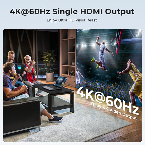 Adaptador Usb C A Hdmi Dual Raycue 4k @60hz Para Macbook/hp/