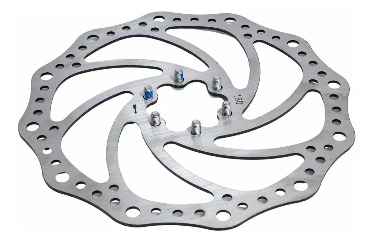 Disco Rotor Absolute 180mm Inox Freio Mec Hidr Bike 6 Furos