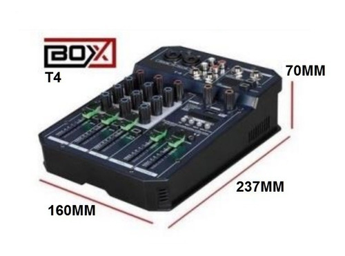 Mesa De Som 4 In Interface P/ Live Celular Otg Usbpc Boxx T4