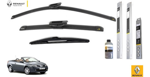 Kit 3 Plumas Wiper Limpiabrisas Renault Megane Ii Conve 2005