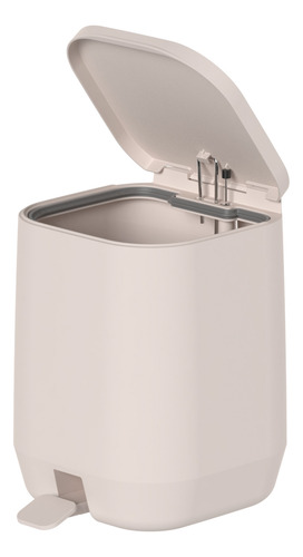 Lixeira de Pedal Aura 6L - Ou Bege