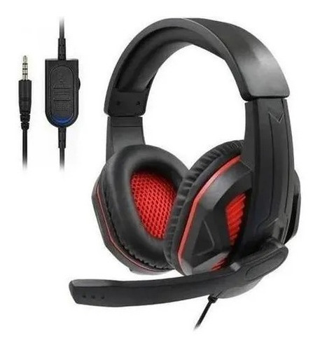 Audifonos Gamer Con Microfono Pc - P3 - P4 X-one S Celulares Color Rojo con Negro