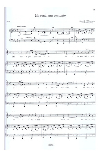 V. Bellini: Songs For Voice And (medium Voice) / Canzoni Pe