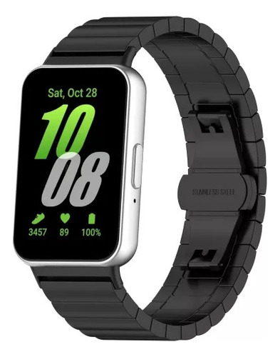 Correa De Reloj Metálica Para Samsung Galaxy Fit 3 Sm-r390 .