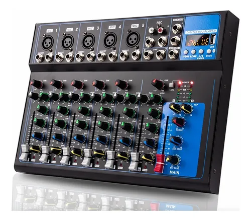 Mezclador De Sonido Profesional Mezclador De 7 Canales Usb
