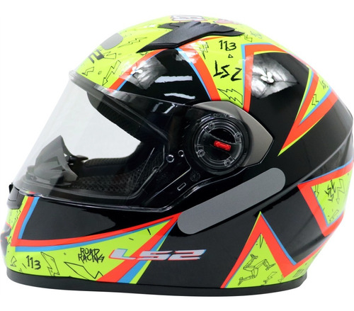 Capacete Para Moto Ls2 Ff358 Rafael Paschoalin Muito Leve Cor Yellow Desenho Solid Tamanho do capacete 58