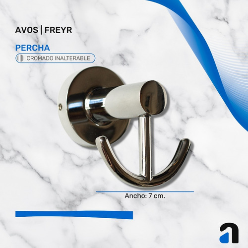 Imagen 4 de 10 de Kit Accesorios Para Baños 6 Piezas Cromo Vidrio Freyr Avos