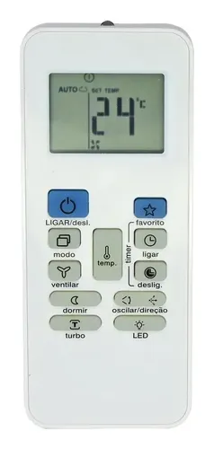 Ac Remote Control RG52B/BGCE Replacement For Carrier/Midea Split Air
