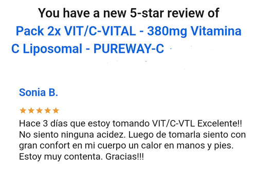 Vit/c-vital - Vitamina C Liposomal 380mg / 60 Cápsulas Sabor Sin Sabor