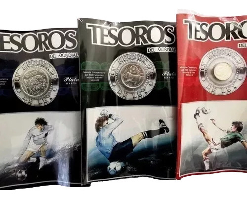 Set Tesoros Del Mundial 1986 $25, $100, $50 Pesos 1985