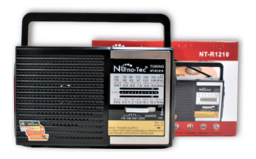 Radio Nano Tec Nt-r1210 3bandas Batería Recargable