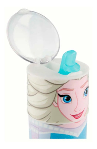 Imagen 3 de 5 de Vaso Botella De Agua Infantil Frozen Elsa Lic. Disney Cresko