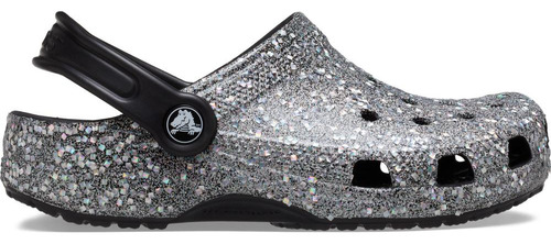 Sandália Crocs Classic Clog Glitter Infantil Multi/black