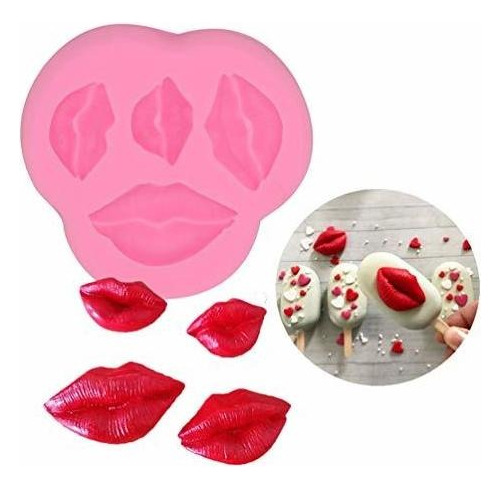 Labios Moldes Para Fondant Colección Labios Beso Molde...