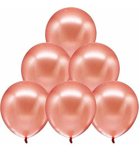 25 Paquetes De Globos Grandes De Oro Rosa De 18 Pulgadas Glo