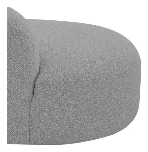 Recamier Orgânico Tokyo 160 Esquerdo Bouclé Cinza Amarena
