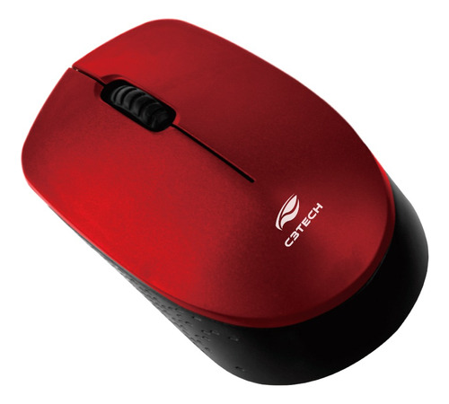 Mouse Sem Fio C3 Plus M-w17 Wireless 1000dpi Com Pilhas Cor Vermelho