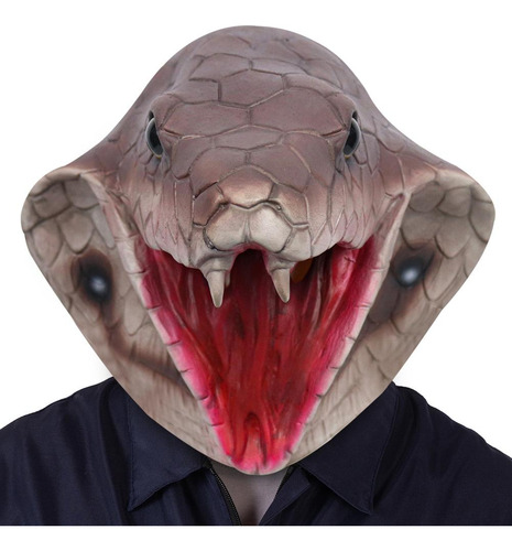 Capa De Rosto De Cobra Assustadora De Halloween Horror Latex