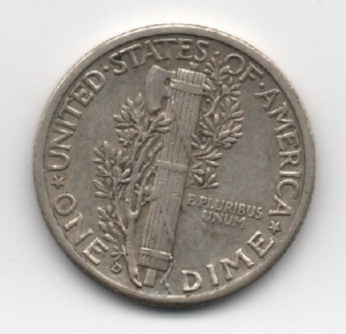 Estados Unidos - Dime 1939 D - Km 140 (ref 003)