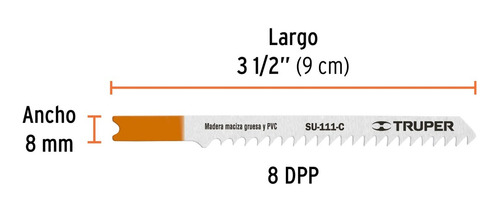 Sierra Calar Truper Std. P/madera C/recto Jgo.5 Piezas
