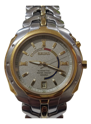 Reloj Hombre, Seiko Kinetic Indicator, Wr100m (vintage). (Usado)
