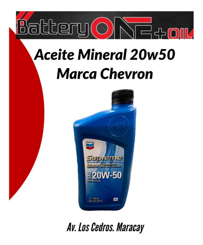 Aceite  Motor 20w-50 Mineral Chevrom