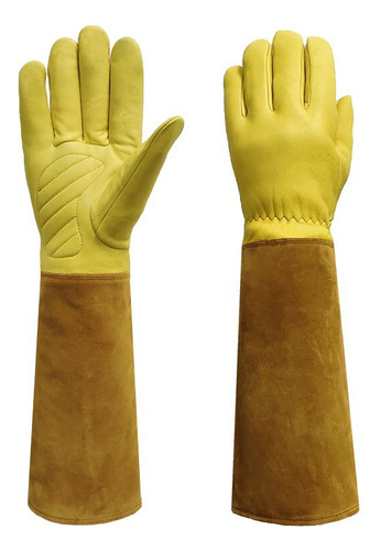 Guantes De Jardinería De 45 Cm De Piel De Vacuno Anticorte