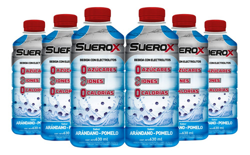 Pack Suerox Bebida Hidratante Arándano Y Pomelo 630ml X6un