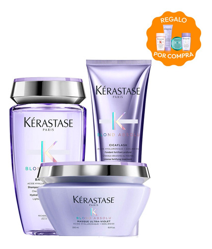 Kit Blond Absolu: Shampoo Lumiére + Acondicionador + Máscara