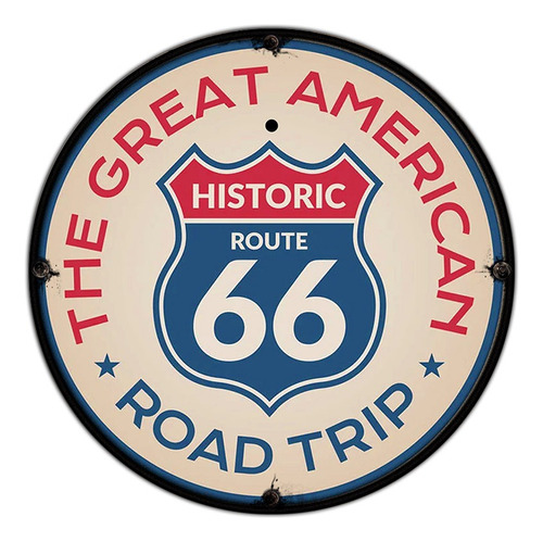 #870 - Cuadro Decorativo Vintage - Route 66 Retro Quincho