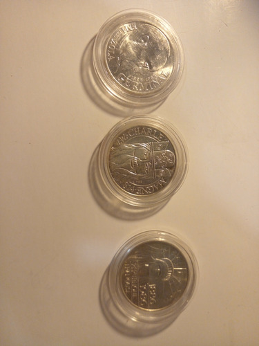 3 Monedas Francesas De 100 Franco 1985, 1986 Y 1990