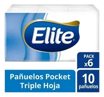 Comprar Pañuelos Elite Pocket 6 Paquetes De 10 Unidades 5472 Elite - pack x 10 x 6 unidades c\u002Fu
