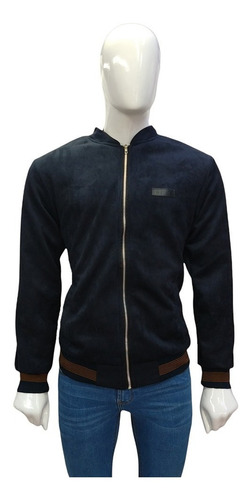 Chamarra Para Hombre Tipo Bomber Gamuza Biker Ligera